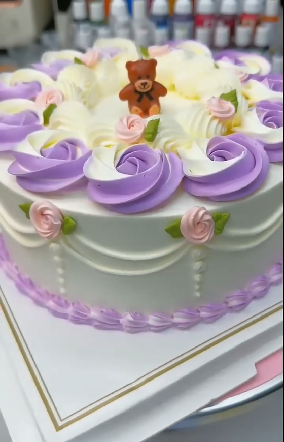 Gâteau à 21 cm de diamètre et 8 cm de hauteur