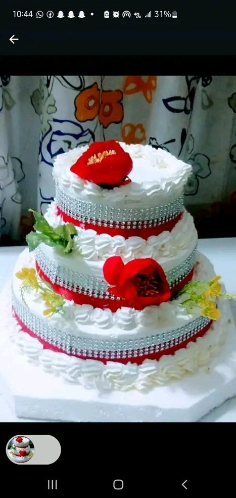 Gâteau à 21 cm de diamètre et 8 cm de hauteur